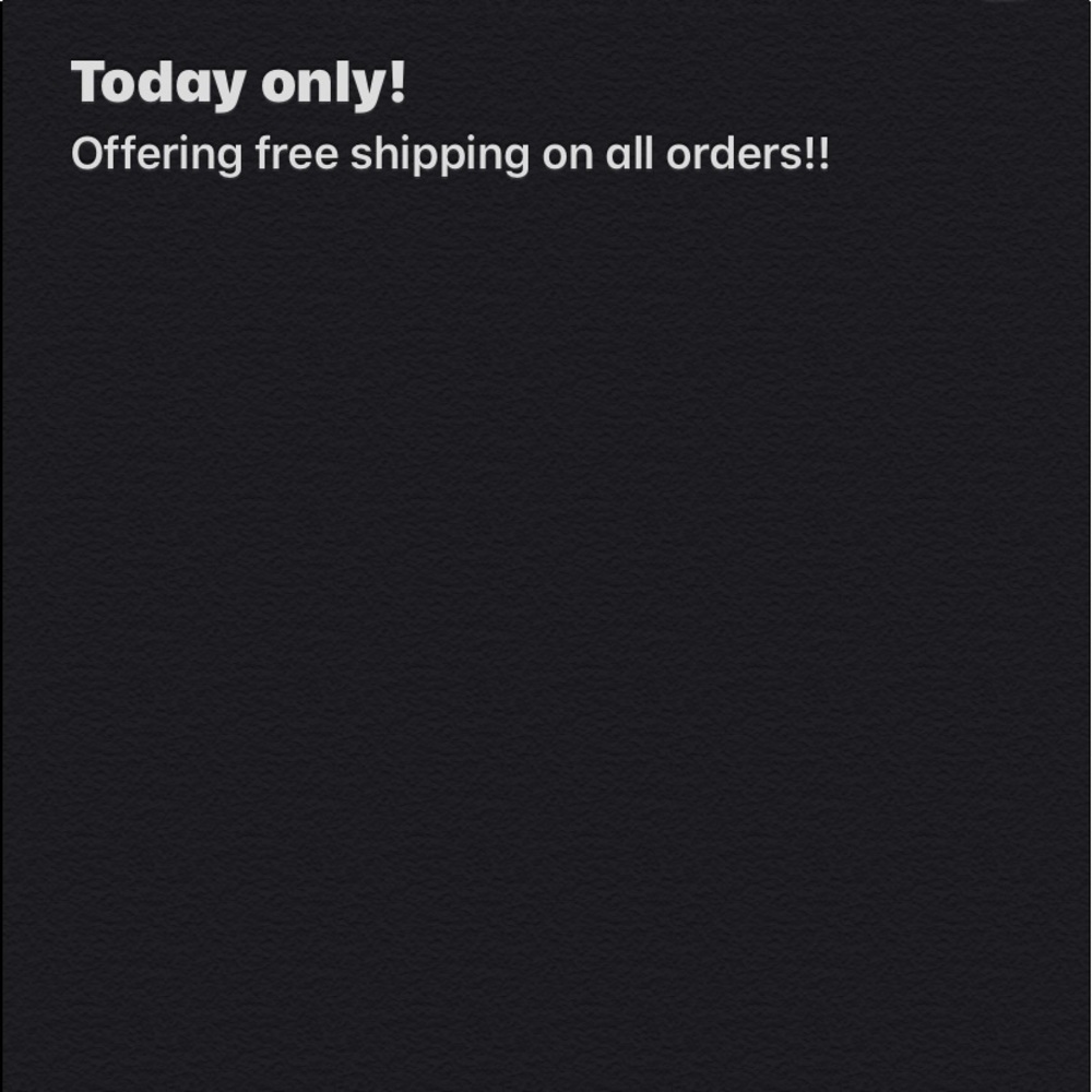 FREE SHIPPING ON ALL ORDERS